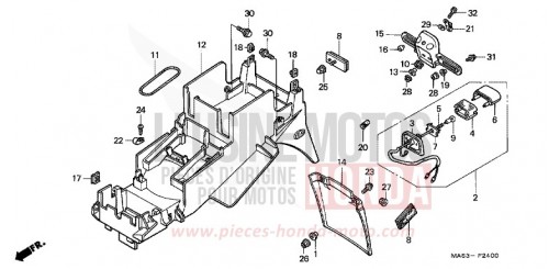 GARDE-BOUE ARRIERE CBR900RRX de 1999